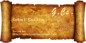 Gebel Csilla névjegykártya